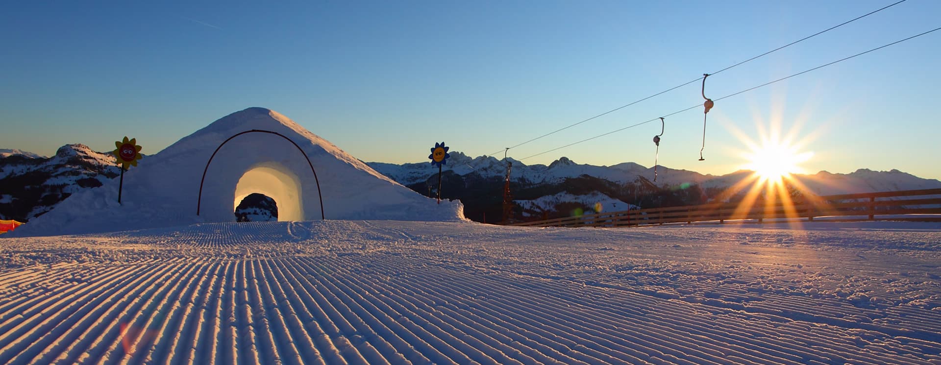 Präparierte Piste im Skigebiet Großarltal Dorfgastein